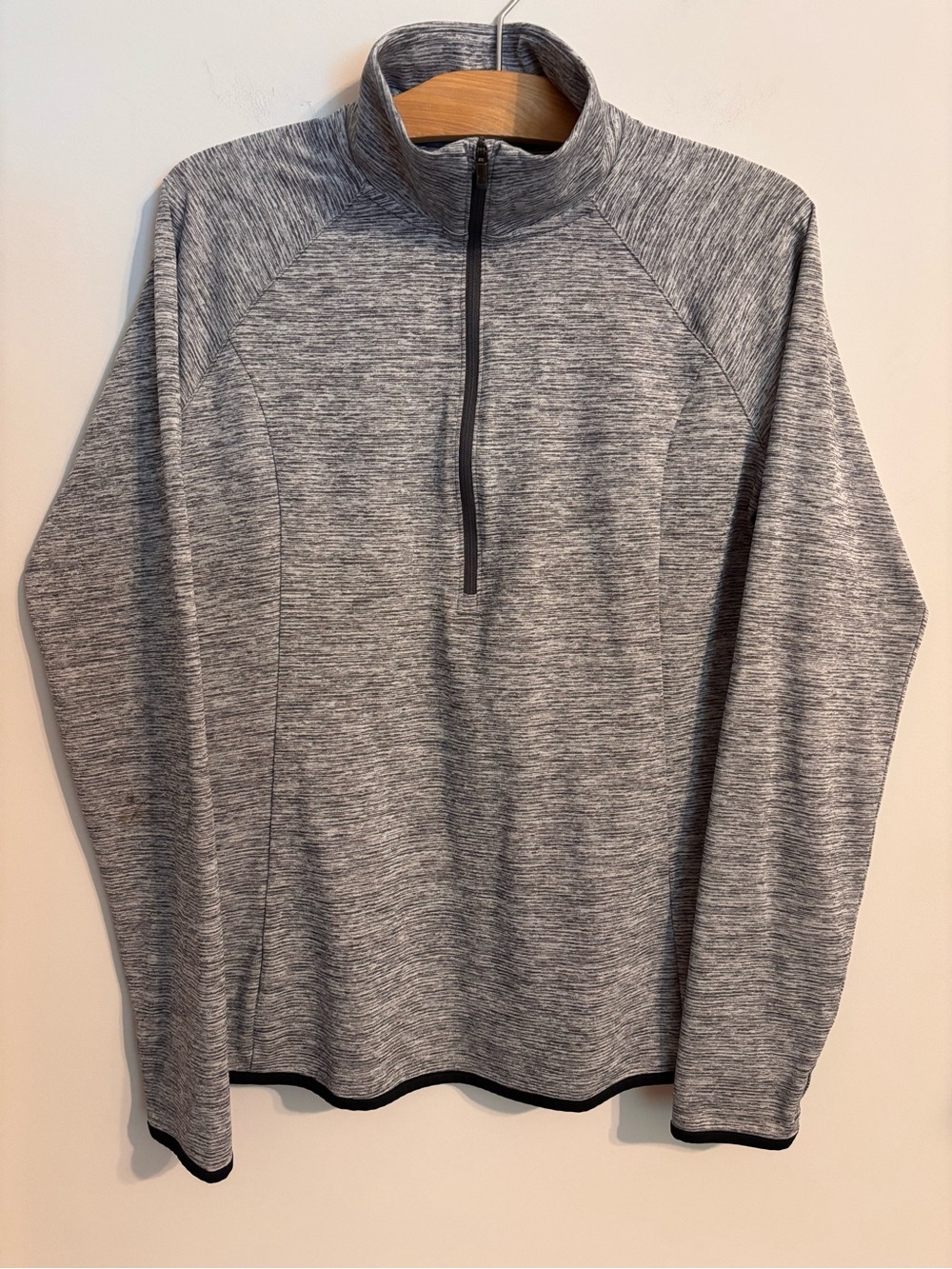 Under Armour HeatGear heather grey quarter-zip pullover
